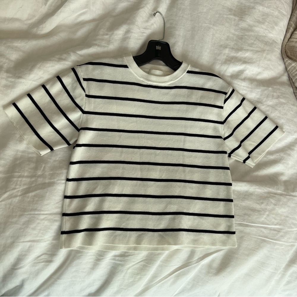 Striped knit tee- women’s XS
